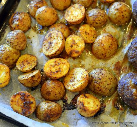 Ras el Hanout Roasted Baby Gold Potatoes with Labneh Sauce