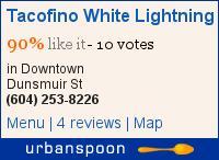 Tacofino White Lightning on Urbanspoon