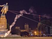 Felling Statue (Lenin) Kharkiv, Ukraine...