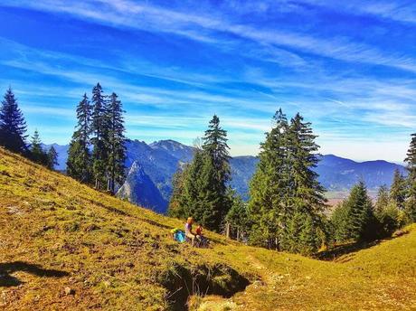 Stopping to enjoy the gorgeous scenery and views of the Ammergau Alps en-route.