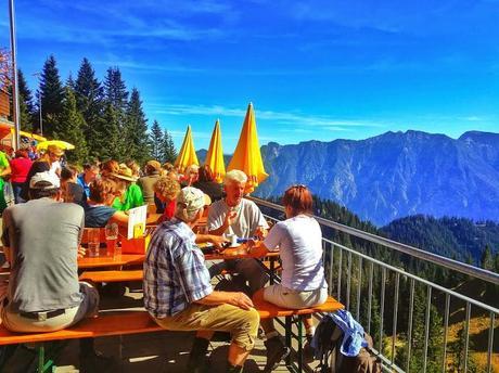 Laber Restaurant, where hikers and gondola riders meet...or collide...depending on your point of view.