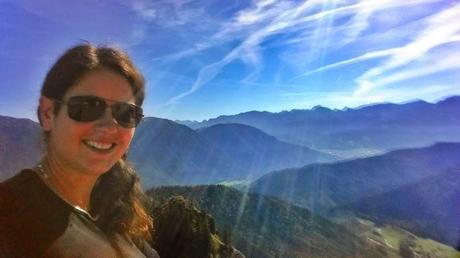 Laurel Robbinsenjoying the views from Laber Mountain/Restaurant of the  Ammergau Alps.