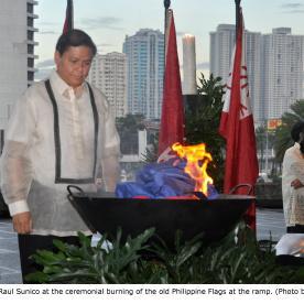 Ceremonial Burning of Old Philippine Flags at CCP