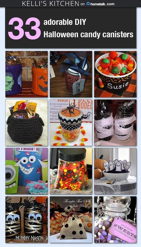 Halloween Candy Canisters - Kellis Kitchen
