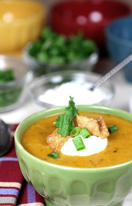 Creamy Hatch Green Chile and Cheese Soup