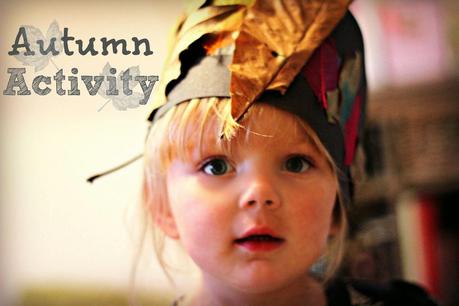 Toddler autumn activities leaf crown