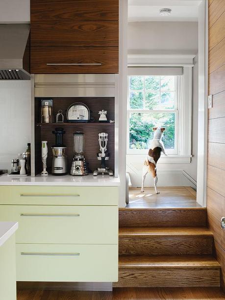 kitchen with landing window