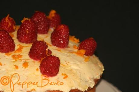 Fresh Orange Cream Layer Cake with Orange Glaze Topping