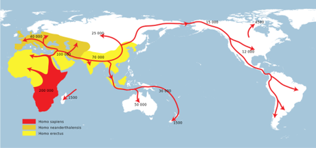 When and where we migrated, along with what species of human were already living there when we arrived