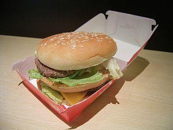 Big Mac hamburgers, like this one from Japan, ...