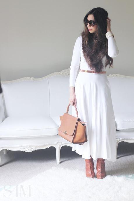 style of sam, from grandma with love, how to wear a white dress in fall/winter