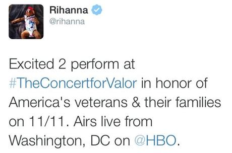 Rihanna Joins The Concert For Valor