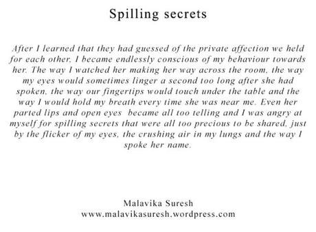 spilling secrets