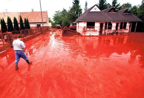 when red mud flowed in river Danube ...'Ajka alumina sludge spill'