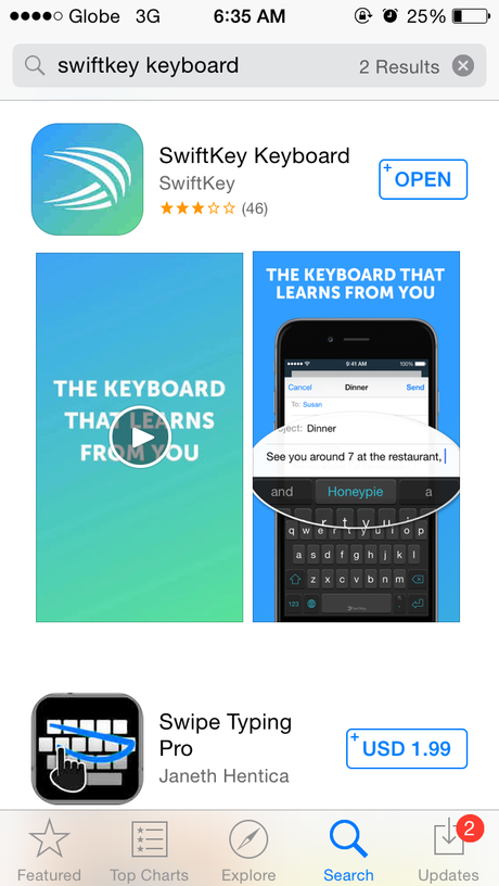 How to install third-party keyboard in iOS 8?