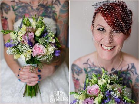 Wedding Photography at The Orangery Wakefield | Tattooed Bride | Bride Preparation | Tux & Tales Photography | bride portrait