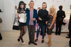 XXXora, Simon Tarrant, Peter Lloyd, Frances Segelman at the Be Inspired Art Auction, Saatchi Gallery in aid of The Prince's Foundation for Children & the Arts. Photo www.theurbansnapper.com