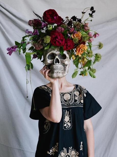 Florals in a skull vase
