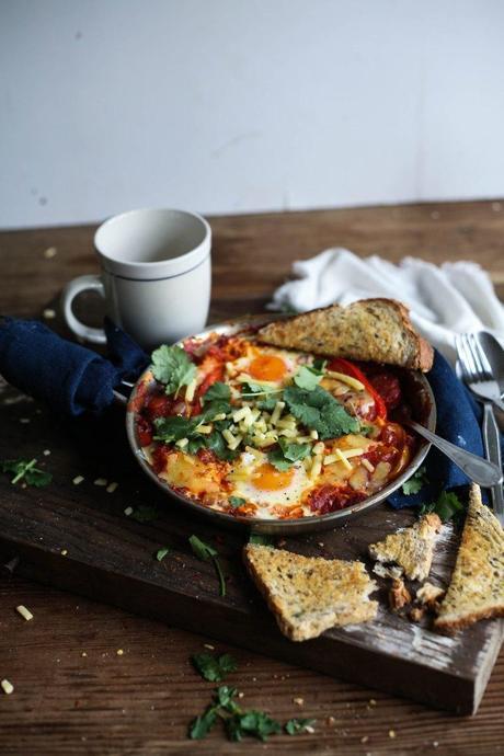 Smokey Mexican Baked Eggs