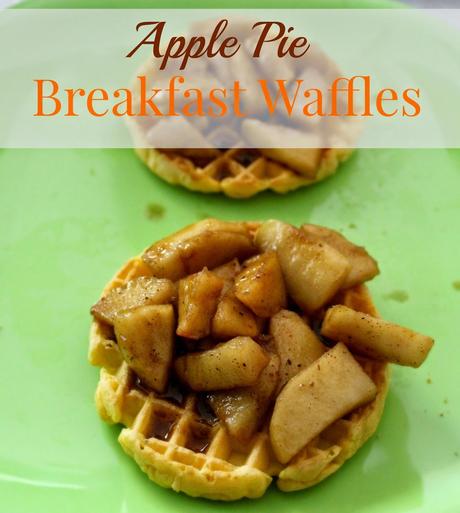 Apple Pie Breakfast Waffles recipe #4MoreWaffles #shop 