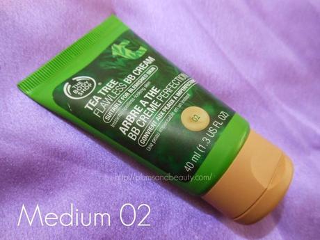 The Body Shop Tea Tree Flawless BB Cream 02 : Review, Swatch, FOTD