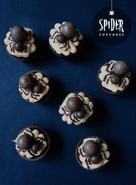 creepy spider cupcakes