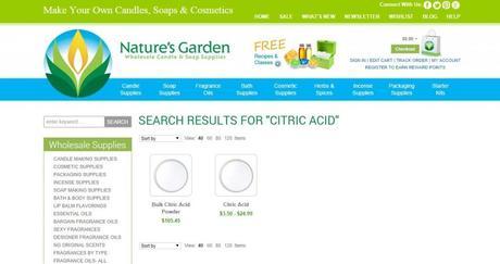 Citric Acid citric acid page