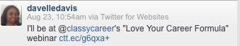 Sneak Peek: Love Your Career Formula Free Online Workshop (VIDEO) twitter2