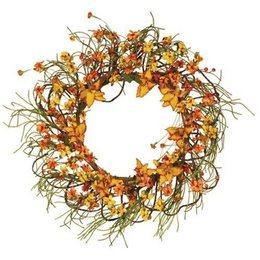 Independent Skateboard - Fall Tiger Lily Tendril Ropes Wreath, Thanksgiving/Autumn, Wreaths, Under 24 , Indoor