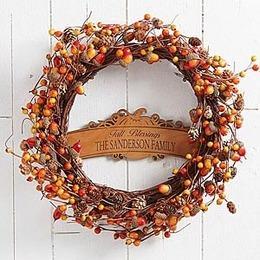 Personalized Autumn Wreaths: Fall Berry