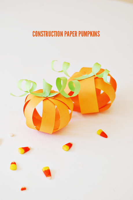 Construction Paper Pumpkins Craft For Kids