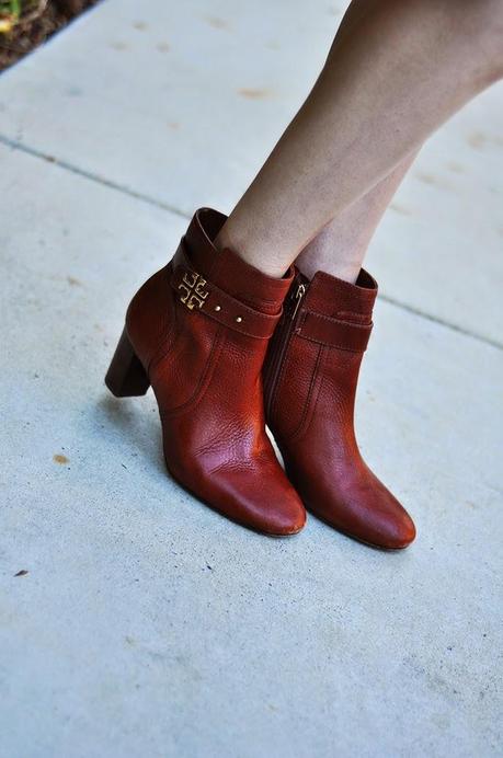 Tory Burch brown ankle booties