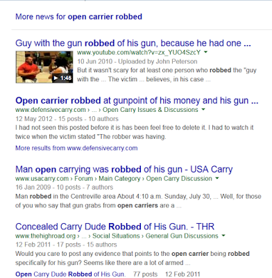 Another open carrier robbed!