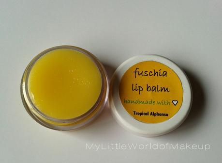 Fuschia handmade lip balm in Tropical Alphonso Review