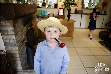 Guests Having Fun | Sheene Mill Wedding Photographer | Same Sex Wedding | Two Grooms | Tux & Tales Photography  | Kid in fancy dress