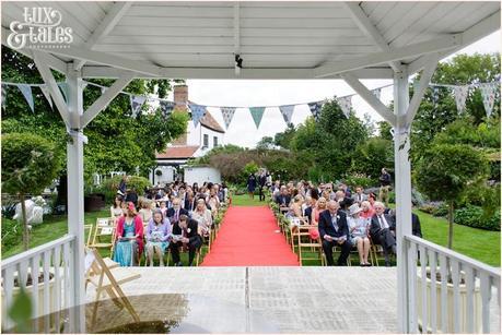 Outside Ceremony in Gazebo | Sheene Mill Wedding Photographer | Same Sex Wedding | Two Grooms | Tux & Tales Photography