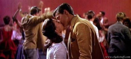 Maria (Natalie Wood) kisses Tony (Richard Beymer) for the fist time in West Side Story