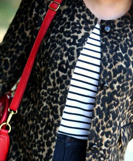 wardrobe oxygen what i wore stripes and leopard