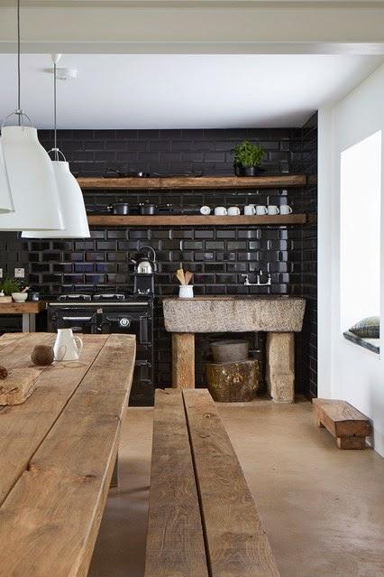 inspiration board | black kitchen