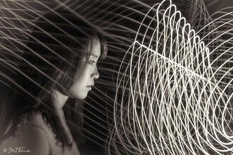 Abstract Compositions with Led Lights and Model Zhuzhu