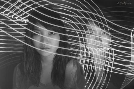 Abstract Compositions with Led Lights and Model Zhuzhu