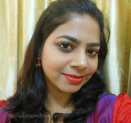 Festive Makeup Look : Bronze Eyes and Red Lips