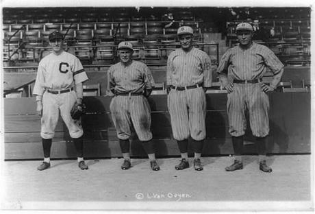Bill Wambsganss, Pete Kilduff, Clarence Mitchell and Otto Miller (Library of Congress)