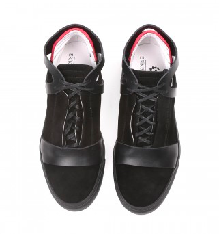 Trainers In The Avant:  Del Toro X Erik Bjerksejo Limited Edition Black Suede and Nappa Cross Trainer