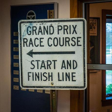 Race Sign in the International Motor Racing Research Center