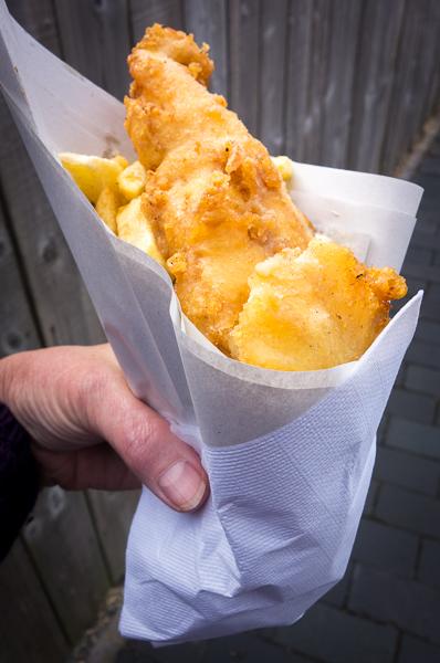 Fish and Chips wrapped in paper