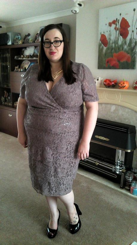 Ann Harvey Sequin Lace Tiered Dress