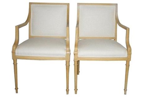 1940s French Chairs, Pair