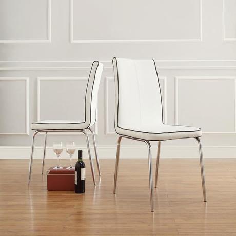 INSPIRE Q Matilda White Retro Modern Dining Chair (Set of 2)