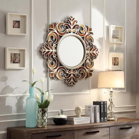 INSPIRE Q Kiona Roccoco Frame Bronze Finish Accent Wall Mirror